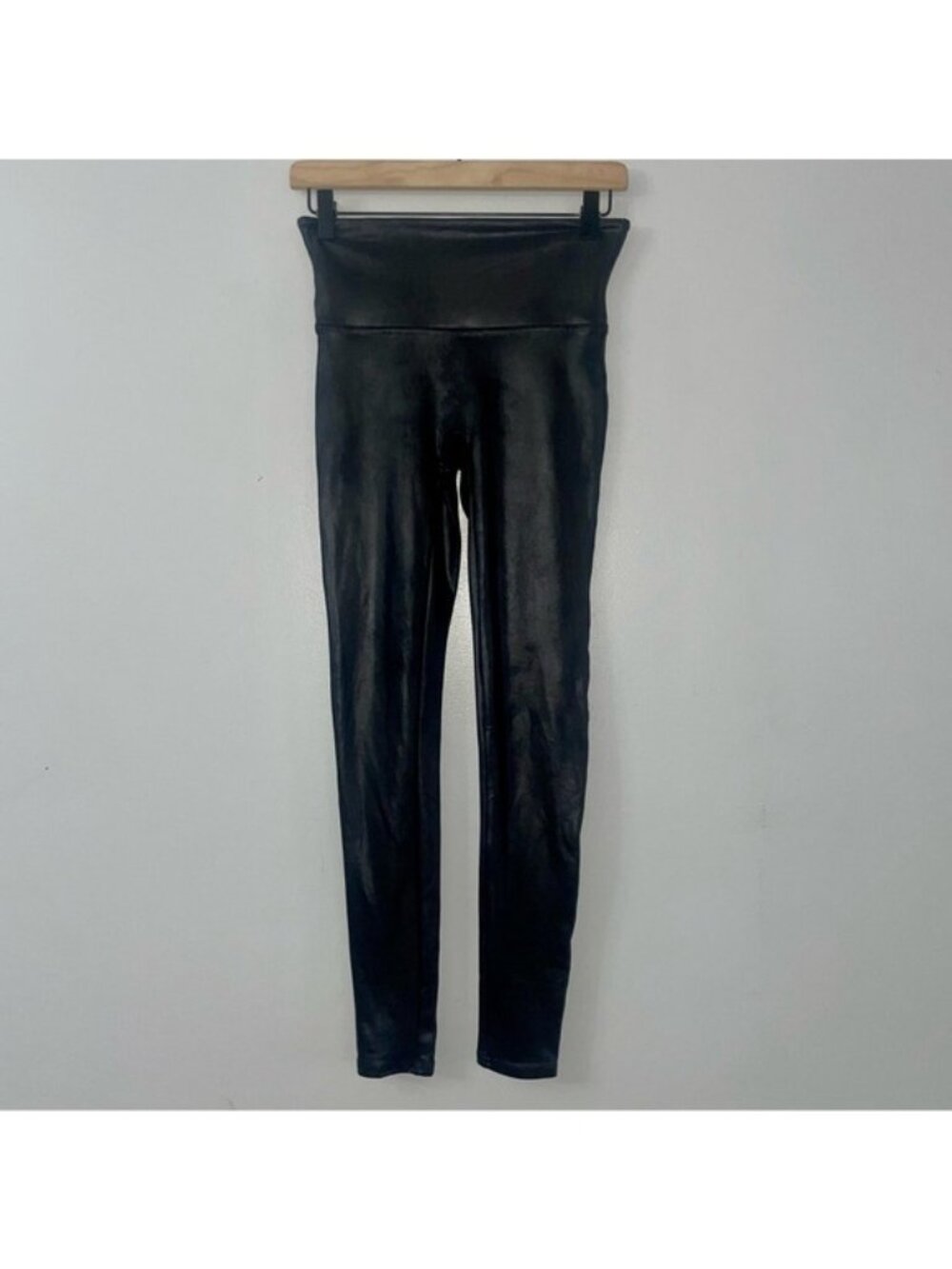 SPANX High-rise Faux Leather Shimmer Leggings